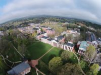 Aerial photo of college campus.